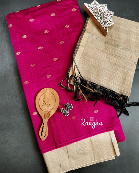 Unstitched silk salwar fabric set